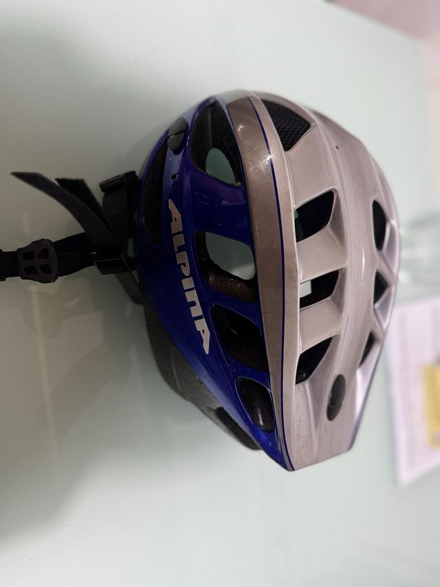 Casco bici Alpina: Azul y Gris