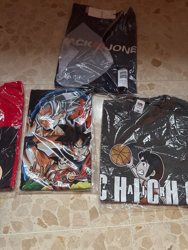 3 Camisetas Hombre Talla M - Dragon Ball, Basket