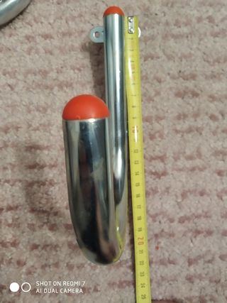 4 Perchas Pared Metálicas - Plateadas