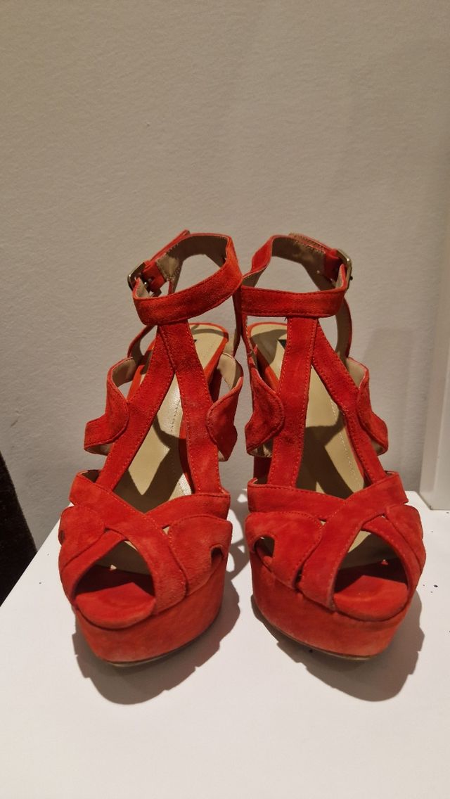 Zapatos tacón rojo - Sandalias 13cm tacón,poco uso