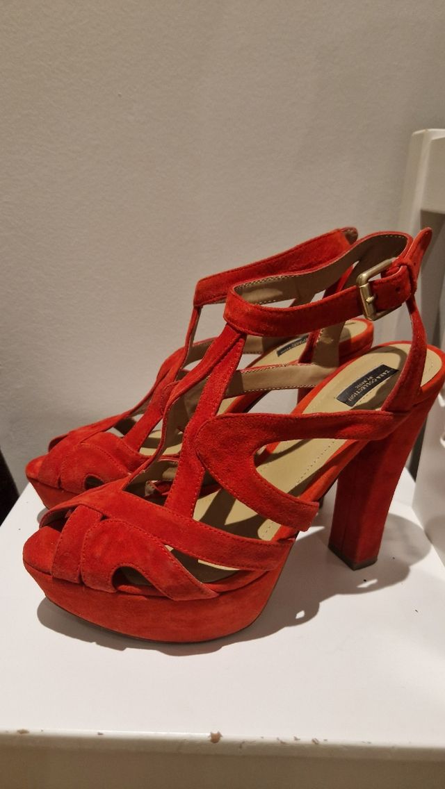 Zapatos tacón rojo - Sandalias 13cm tacón,poco uso