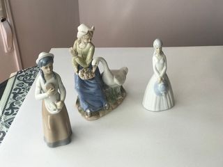 3 figuras porcelana vintage