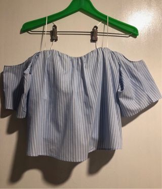 Top Pull&Bear rayas azul - M