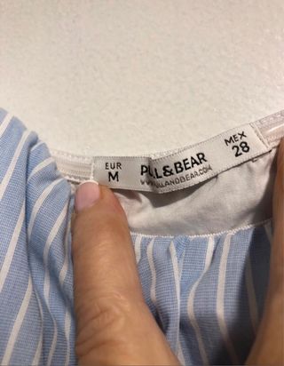 Top Pull&Bear rayas azul - M