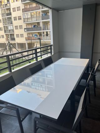 Mesa jardín extensible + 6 sillas