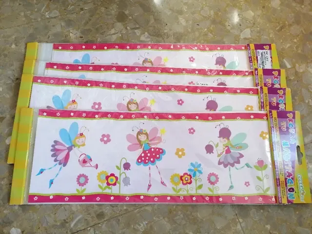 Cenefa hadas: 4 adhesivos decorativos