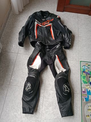 Mono piel Alpinestars Misano negro-naranja