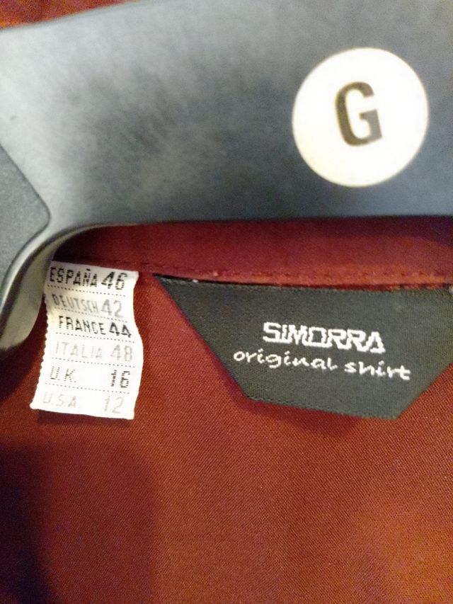 Blusa Simorra burdeos c/abalorios