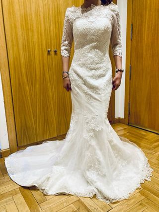 Vestido novia blanco talla XS