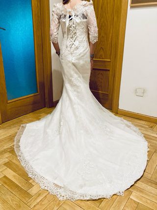Vestido novia blanco talla XS
