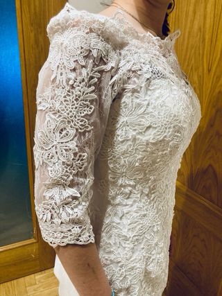 Vestido novia blanco talla XS