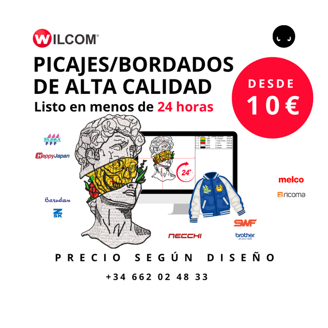 Picajes / bordados / digitalización / ponchados