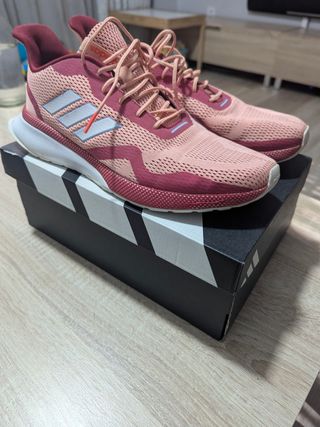 Adidas Run Falcon - Zapatillas rosa y rojas