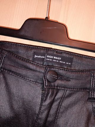 Pitillo cuero negro - Zara