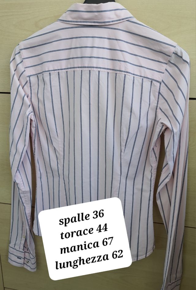 Camicia Abercrombie & Fitch rosa a righe tg S