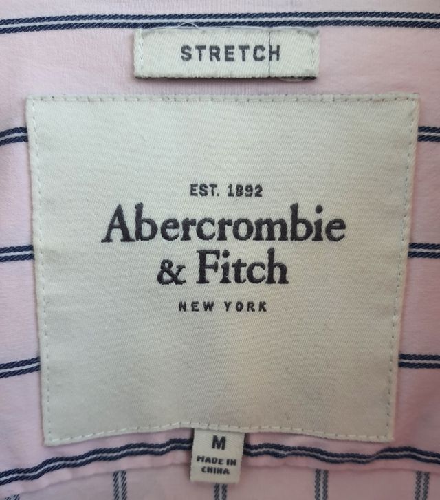 Camicia Abercrombie & Fitch rosa a righe tg S