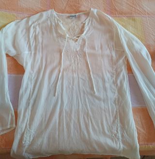 Blusa Pinko bianca ricamata