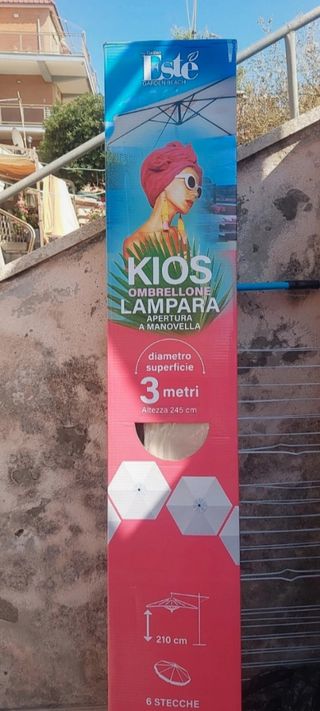 Ombrellone da giardino Fiste 3x3 mt beige