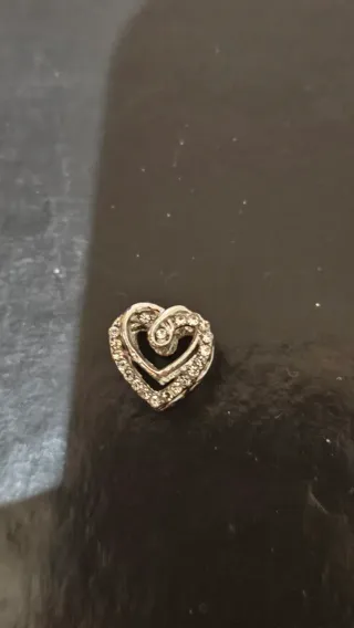 Charm para  Pandora Plata Doble Corazón