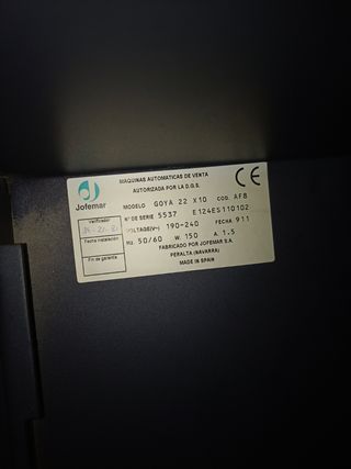 Máquina Expendedora Goy.
