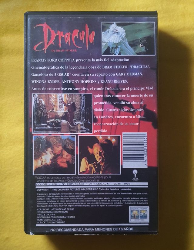 VHS Dracula de Bram Stoker