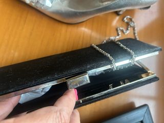 Zapatos Tessa de Baviera + cartera en negro y plat