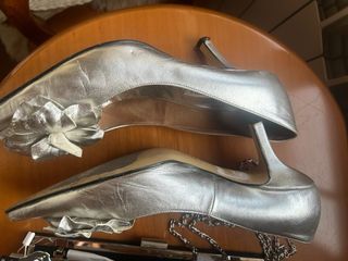 Zapatos Tessa de Baviera + cartera en negro y plat