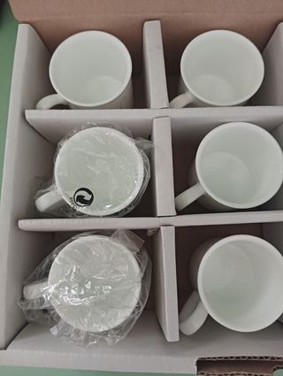 Set 6 Tazzine Caffè Porcellana Bianche