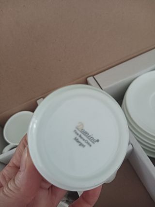 Set 6 Tazzine Caffè Porcellana Bianche