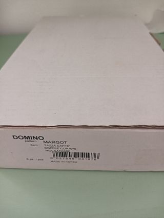 Set 6 Tazzine Caffè Porcellana Bianche