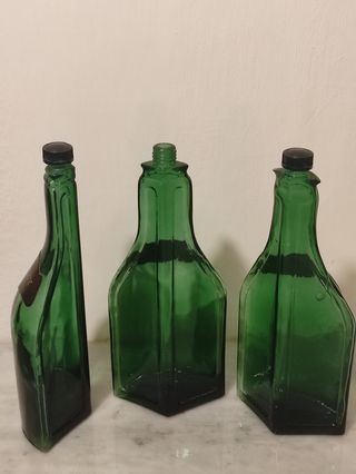 Set Bottiglie Vintage Whisky Cognac Gin