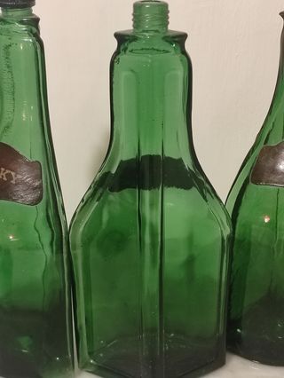 Set Bottiglie Vintage Whisky Cognac Gin