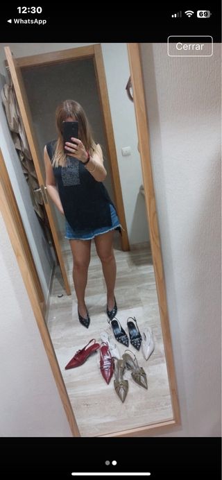 Shorts vaqueros Zara mujer, talla M