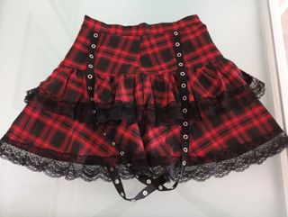 Falda escocesa roja XS