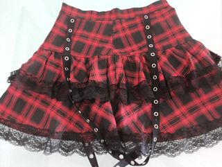 Falda escocesa roja XS
