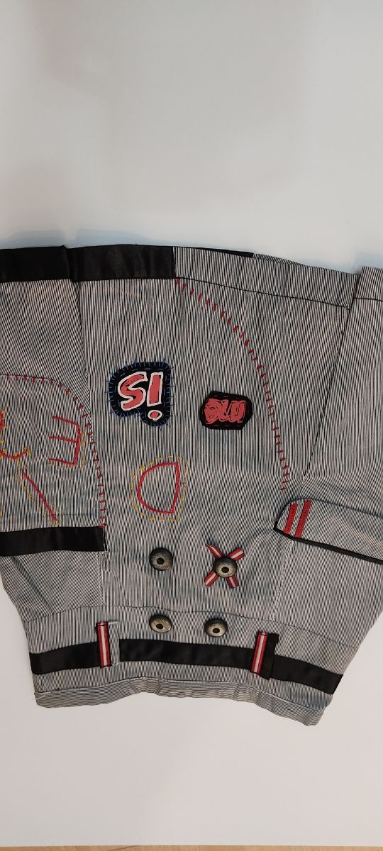 Falda Desigual Gris Blanco