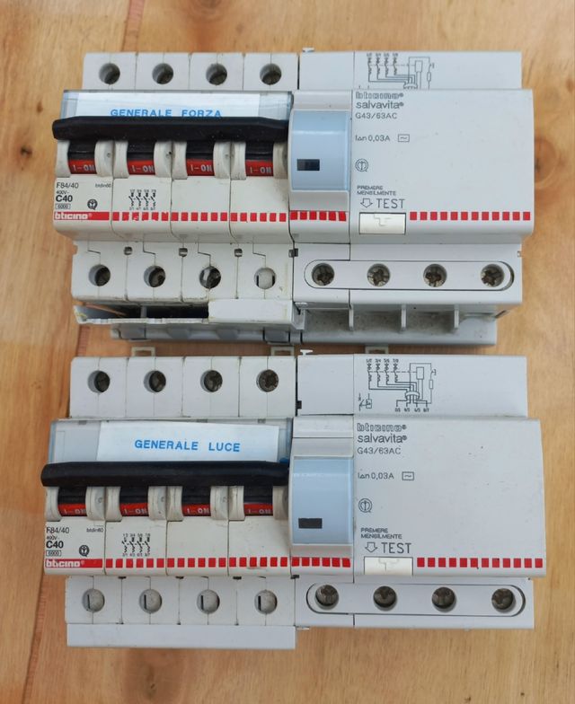 Inter.magnetormico+salvavita Bticino 4poli 63A
