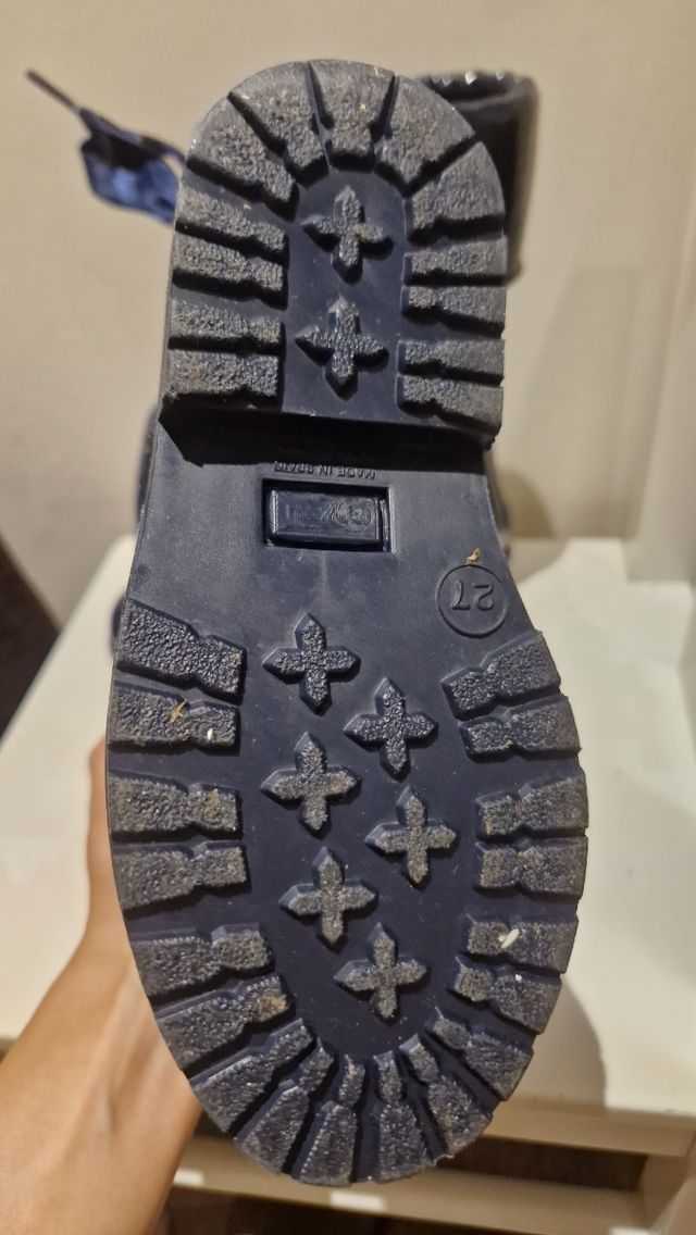 Botas lluvia niña lazo azul marino