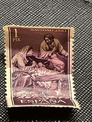 Sello Navidad España 1961
