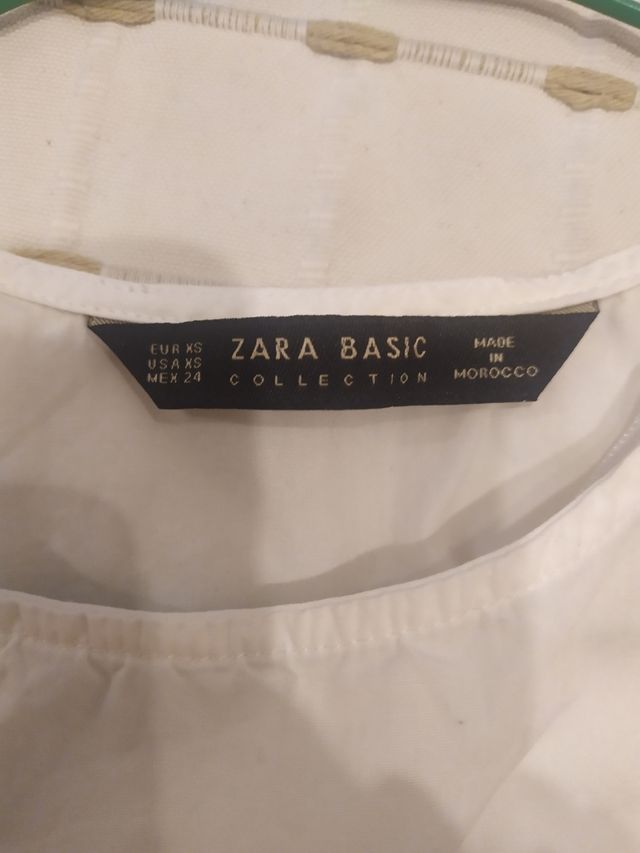 Blusa Zara blanca volantes