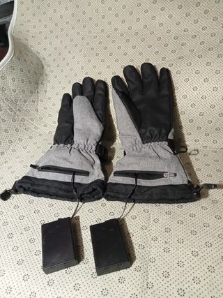 Guantes térmicos con pilas - Negro/Gris