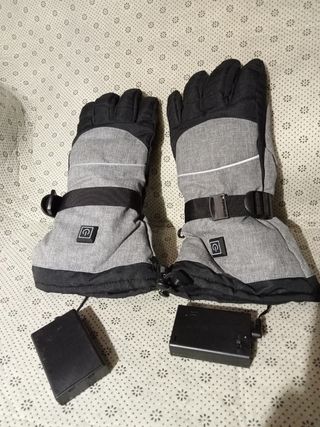 Guantes térmicos con pilas - Negro/Gris