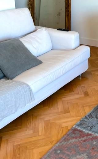 Sofá Roche Bobois lino blanco.