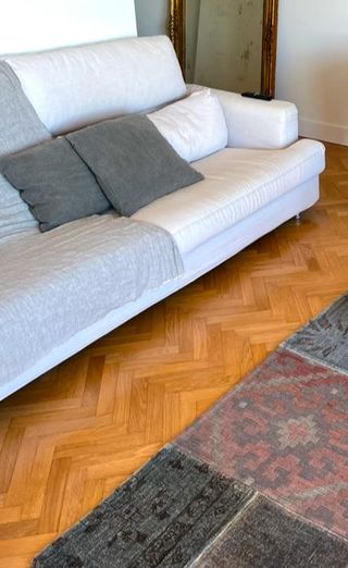 Sofá Roche Bobois lino blanco.