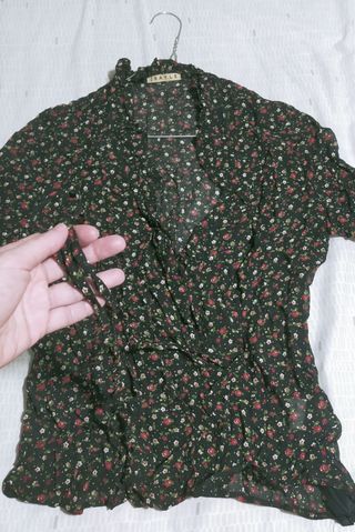 Blusa negra SAYLE estampada