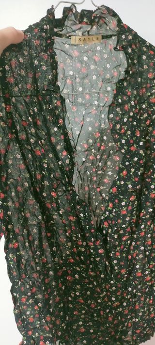 Blusa negra SAYLE estampada