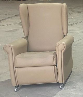 Sillón relax beige cuero 2 unidades nuevos