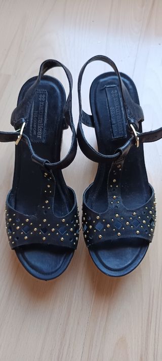 Sandalias cuña New Look negras - nº 38