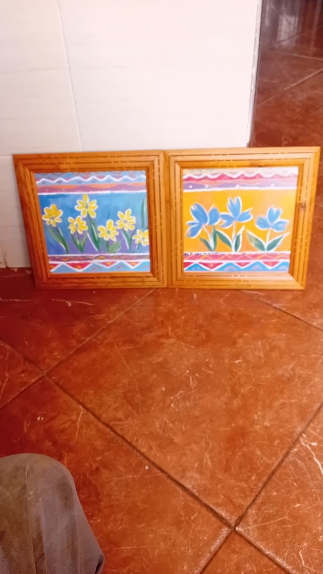 3 Cuadros Decorativos: Tigre, Flores