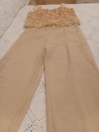 Traje beige 3 piezas eventos
